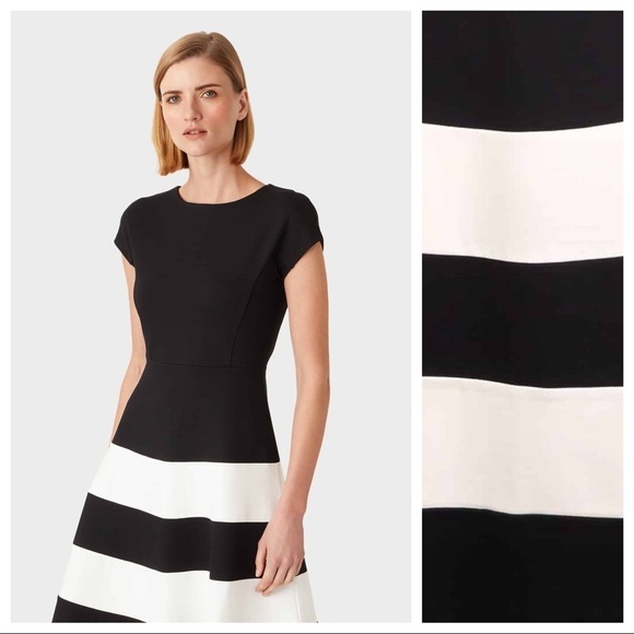 NWT. Hobbs Lizzie Jersey Colourbloock Dress Size 2 - Picture 2 of 10